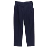 Girls Uniform Pleated Pants - Navy