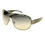 Fashion Sunglasses: Black Striated-Dark Metal/Grey Gradient