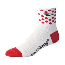 DeFeet AirEator 2.5in Polka Dot Jersey Cycling/Running Socks - AIRPDJ