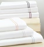 18" 200-Thread-Count QUEEN WHITE 100% Cotton Hotel Collection Bed Sheet Set