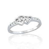 Diamond Double Heart Ring