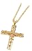 Mt. Rushmore Black Hills Gold 10K Diamond-Cut Cross Pendant Necklace