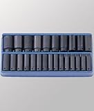 Genius Tools deep impact socket Set, Metric 1/2-Inch Drive - 25 Piece TF425MD