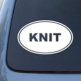 KNIT - Vinyl Car Decal Sticker #1532 | Vinyl Color: White