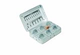 Okuma Traditional Silver Aluminum 6 Window Fly Box with Hooks