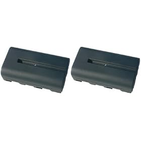 TWO Sterlingtek's Premium Sony NP-F330 DLS550 batteries WITH 68% MORE POWER 2200 mAh For... by SterlingTek