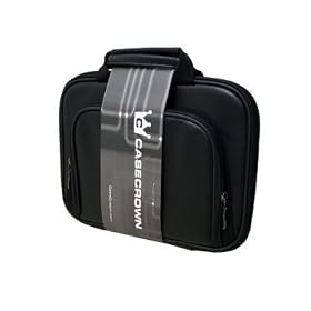 CaseCrown Double Memory Foam Thin Netbook Case Bag With Front Pocket(Black) for ASUS Eee PC 1005HA-PU1X-BK 10.1-Inch Black Netbook