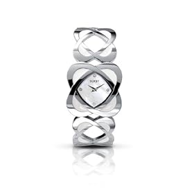 Seksy by Sekonda Hidden Hearts with white Enamel Ladies Bracelet Watch 4565