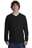 Port Authority - Rib Fleece V-Neck Sweatshirt. F208