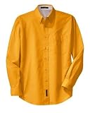 Port Authority - Long Sleeve Easy Care Shirt Athletic Gold/Light Stone-XL