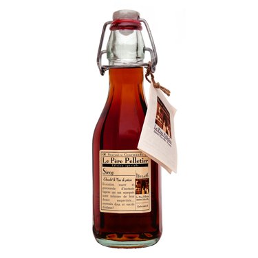 Le Pere Pelletier Chocolate Pecan Syrup 8 Oz Glass Old Fashioned Bottle by Le Pere Pelletier