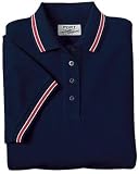 Port Authority Ladies Jersey Knit Sport Shirt with Stripe Trim.