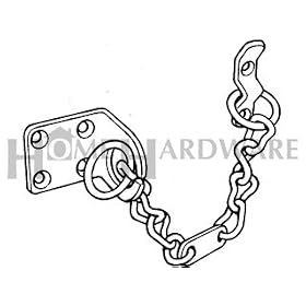 Narrow Door Chain Brass Plated