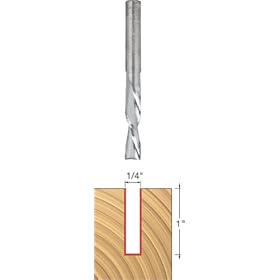 Freud 76-102 1 4-Inch Diameter 2-Flute Down Spiral Router Bit with 1 4-Inch Shank by Freud