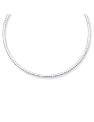 Sterling Silver 2mm Cubetto Necklace - 16 Inch