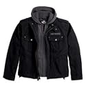 Harley Davidson Men's Skull 3-in-1 Canvas Jacket. 100% cotton canvas with 100% poly-twill fixed lining. Removable hooded vest lining in fleece. 98415-08VM