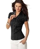 Style&co. Cap-Sleeve Crinkle Shirt
