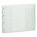 Wilson Jones G10-3 Green Columnar Sheets, Single Page Format, 3 Cols, 9-1/4X11-7/8, 100/Pk