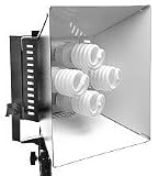 Studio Light ALZO 600 Cool Lite - Light Head w/4 bulbs - A very bright variable intensity continuous light kit for video, portrait and product photography
