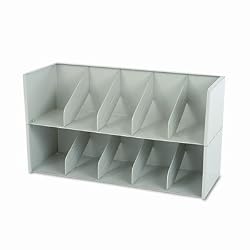 Add A Stack Shelving System Filing Tiers & Dividers, 36w x 10h, Light Gray, 2/Ct (TNN106525)