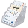 Deflecto Visitenkartenst�nder 99x35x45mm glasklar Hartplastik 4 F�cher