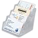 Deflecto Visitenkartenst�nder 99x35x45mm glasklar Hartplastik 4 F�cher