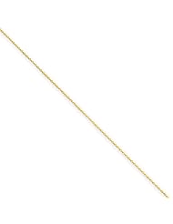 .65mm, 14 Karat Yellow Gold, Diamond-Cut Spiga Chain - 24 inch