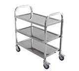Stainless Steel 3-Level Trolley - 30" x 16" x 32"