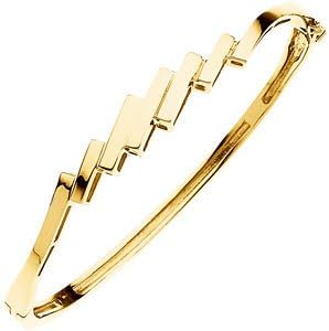 14k Yellow Gold Hinged Bangle Bracelet