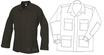 BLACK BDU COAT 100 COT R/S MLONG [Misc.]