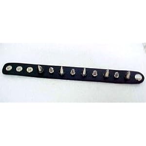 Adjustable Spiked Vinyl Wrist Band Bracelet Spikes