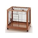 Mobile Pet Pen - Wood and Wire - Small (Wood Grain/Metal) (25.2"L x 18.1" W x 22.4"H)