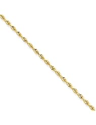 1.84mm, 14 Karat Yellow Gold, Quadruple Rope Chain - 18 inch