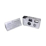 Silver & White Large Hearts Disposable Camera - Y0107