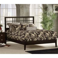 Tiburon Queen Size Kona Platform Wood Bed Set