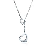 TIFFANY＆Co. ティファニー ネックレス ダブル オープン ハート ラリアット ペンダント 並行輸入品 (品番:278)