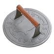 Norpro Cast Iron Bacon Press 8" Wood Handle Round NEW