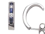 0.60 cts Sapphire Earrings - 18kt White or Yellow Gold LIFETIME WARRANTEE