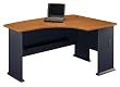 Advantage Natural Cherry Right Elbow Desk By Bush Furniture