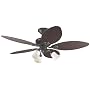 Hunter 23970 Oasis Three-Light 54-Inch Five-Blade Ceiling Fan, New Bronze and Antique Dark Plastic Wicker