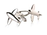 Novelty Airplane Jet Pilot Aviator Silver Cufflinks with Presentation Box