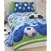 Football Duvet Cover Set in Blue Size: Single