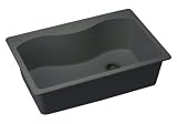 Elkay ELGS3322RBK Harmony E-Granite Large Single Bowl Top Mount Kitchen Sink