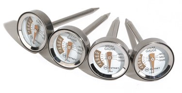 Outset F804 Stainless Steel Cased 1 Steak Thermometers; Set of 4