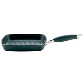 Anolon Advanced Hard Anodised Square Grill Frying Pan, 24 cm