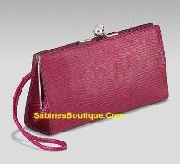 Burberry Handbags (Magenta) Lizard Embossed Clutch
