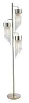 Adesso Rain Tree Floor Lamp, Satin Steel