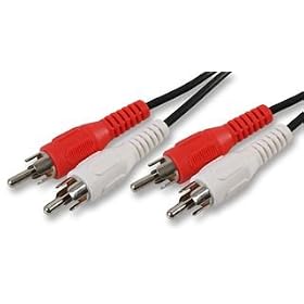 Twin RCA Phono Stereo Red White Audio Lead Cable - 1m