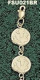 Florida State University Seminole Head 3/8 7.5 Bracelet -14K/10K Gold or Stainless Steel