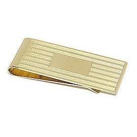 Etched Gold Plated Money Clip